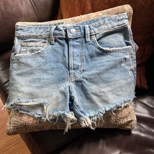 Free People Good Times  Relaxed Jean Shorts- Size 27
